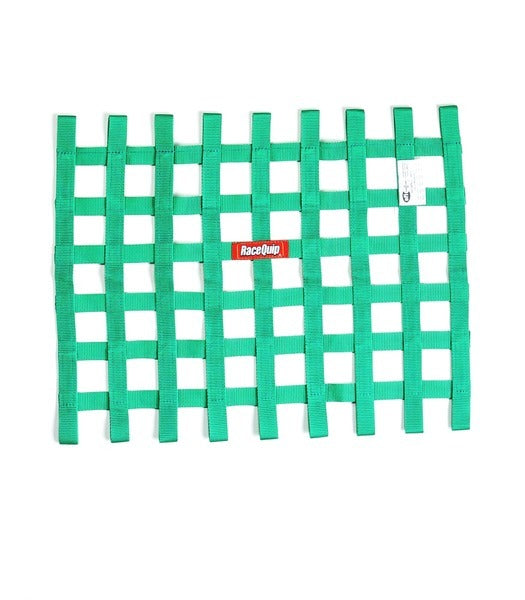 RACEQUIP 725075 - Ribbon Window Net SFI Green image