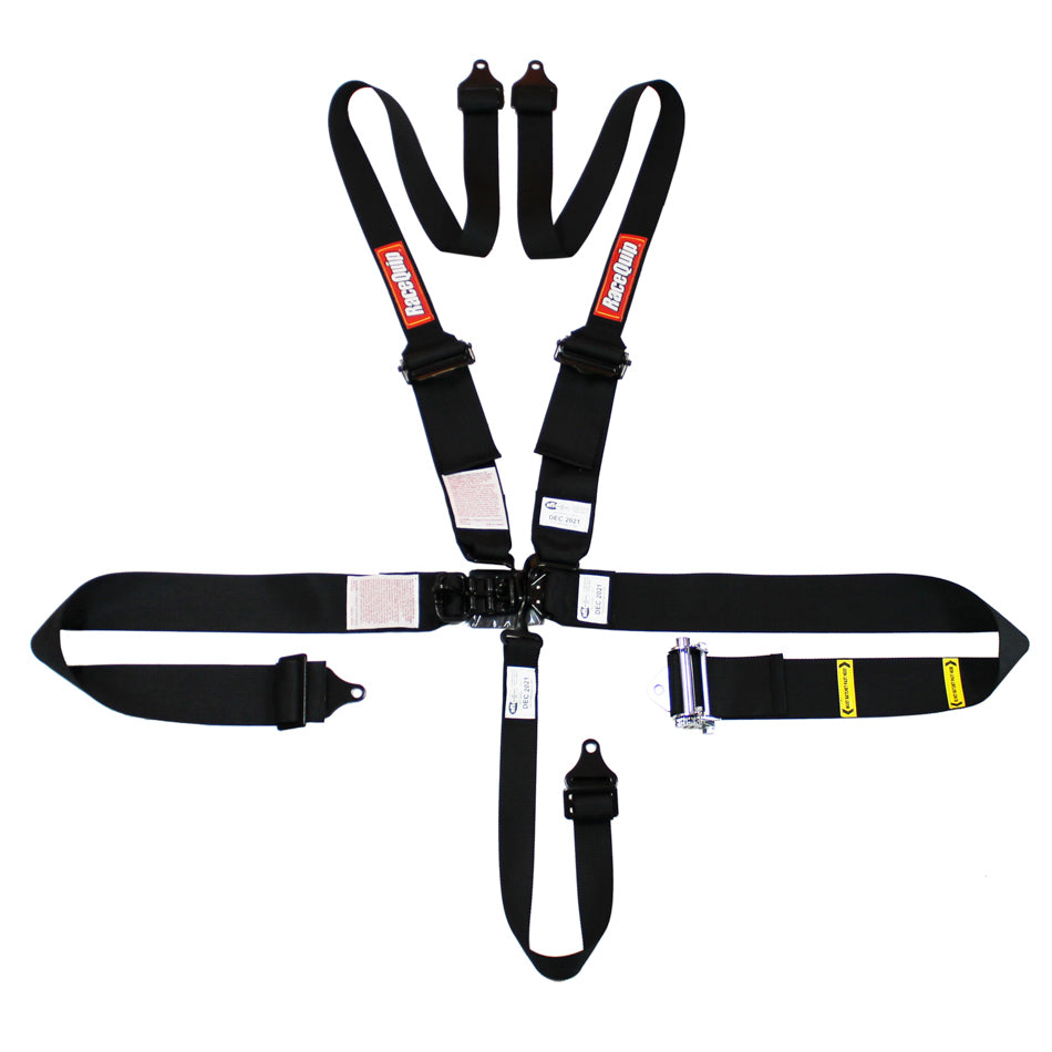 RACEQUIP 815005 - 5pt Harness HNR Ratchet L&L Black image