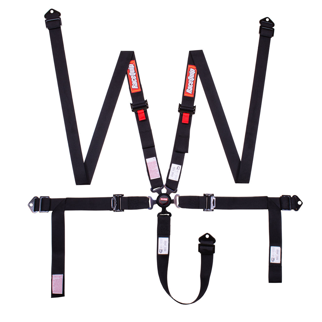 RACEQUIP 841001 - Harness 5pt Cam 2in P/D Lap Black SFI 16.1 image