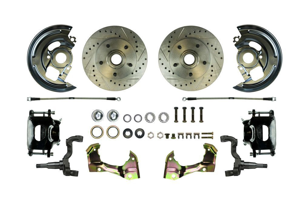 RIGHT STUFF DETAILING AFXWK01CS - Disc Brake Conv. Drill/ Slot Blk PC & SS Hoses image