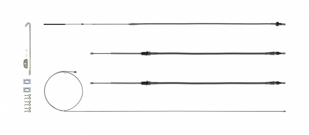 RIGHT STUFF DETAILING RSBCF02S - Brake Cable Set w/Hardwa re 68-69 Camaro Stainles image