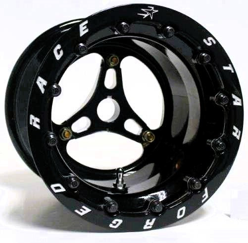 RACE STAR INDUSTRIES 53-88SBL - 53 Jr Dragster 8x8 Singl e Beadlock Gloss Black image