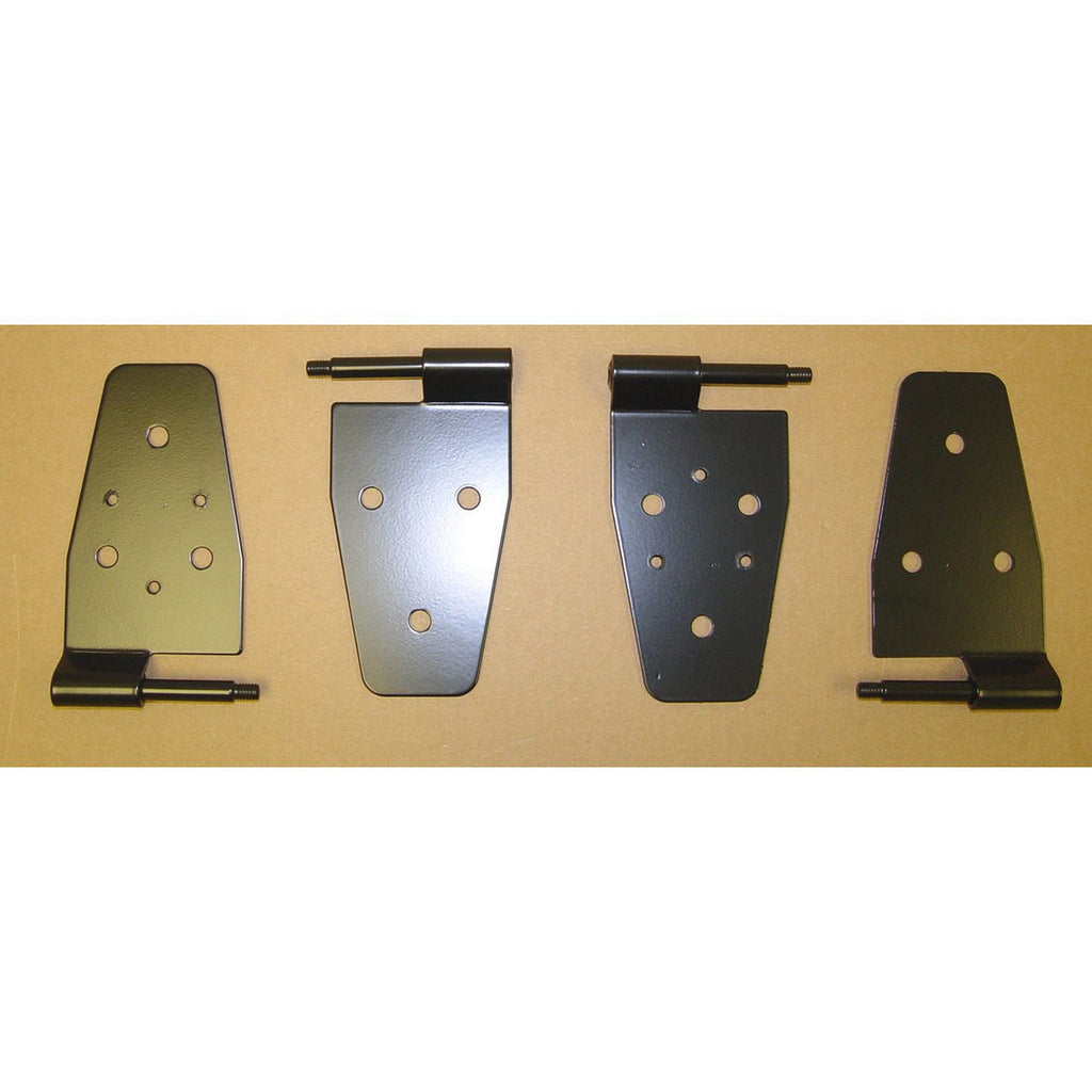 RUGGED RIDGE 11202.01 - Door Hinge Kit Black 87- 06 Jeep Wrangler TJ image