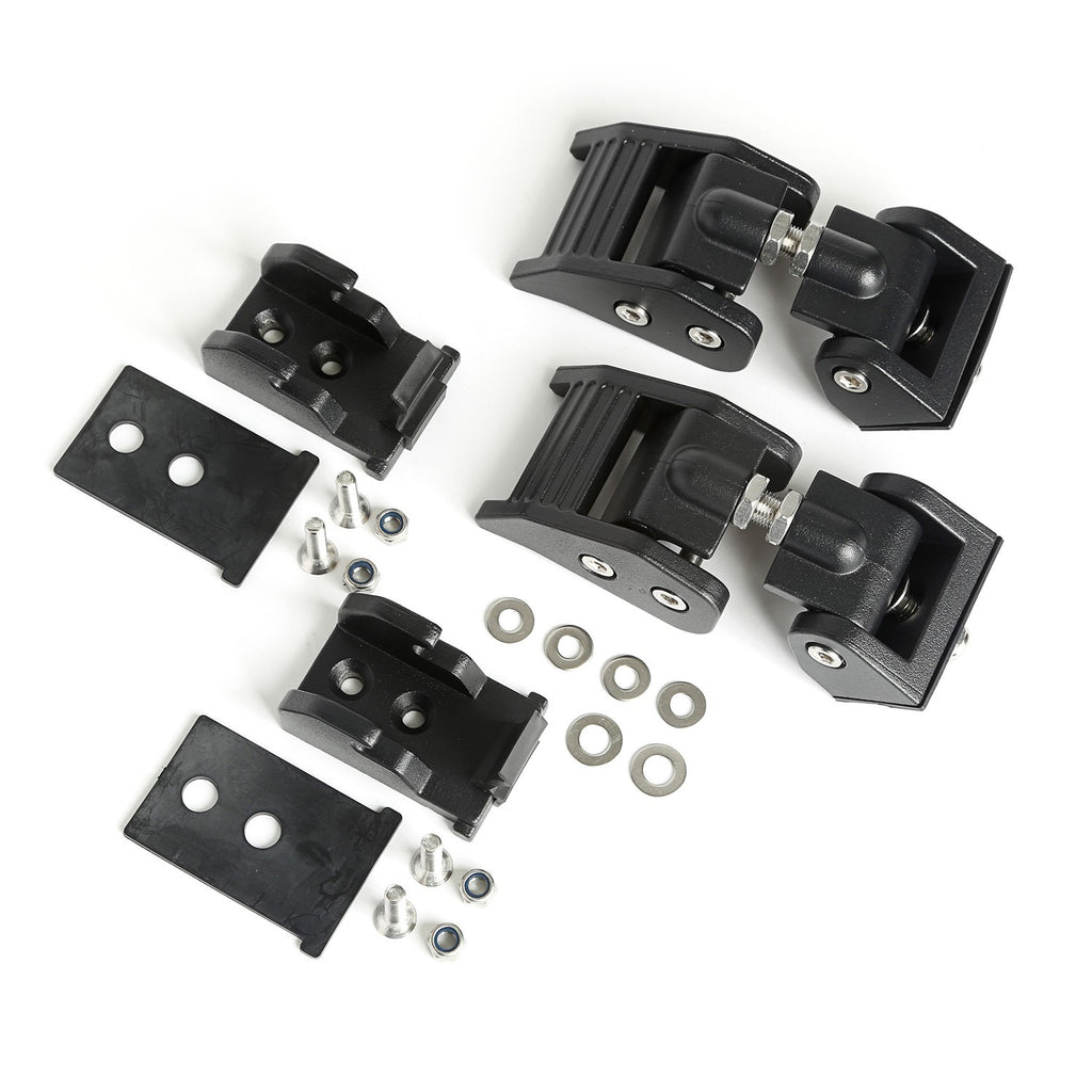 RUGGED RIDGE 11210.27 - Hood Latches Textured Bl ack 18- Jeep Wrangler JL image