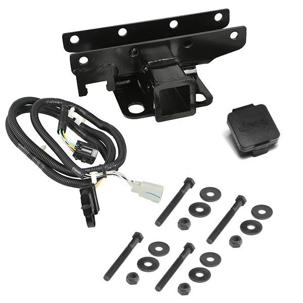 RUGGED RIDGE 11580.52 - Receiver Hitch Kit Jeep Logo 07-18 Jeep Wrangler image