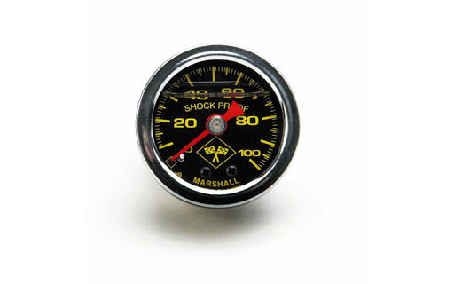 RUSSELL 650320 - 0-100 PSI Fuel Pressure Gauge Blk Face/Chrm Case image