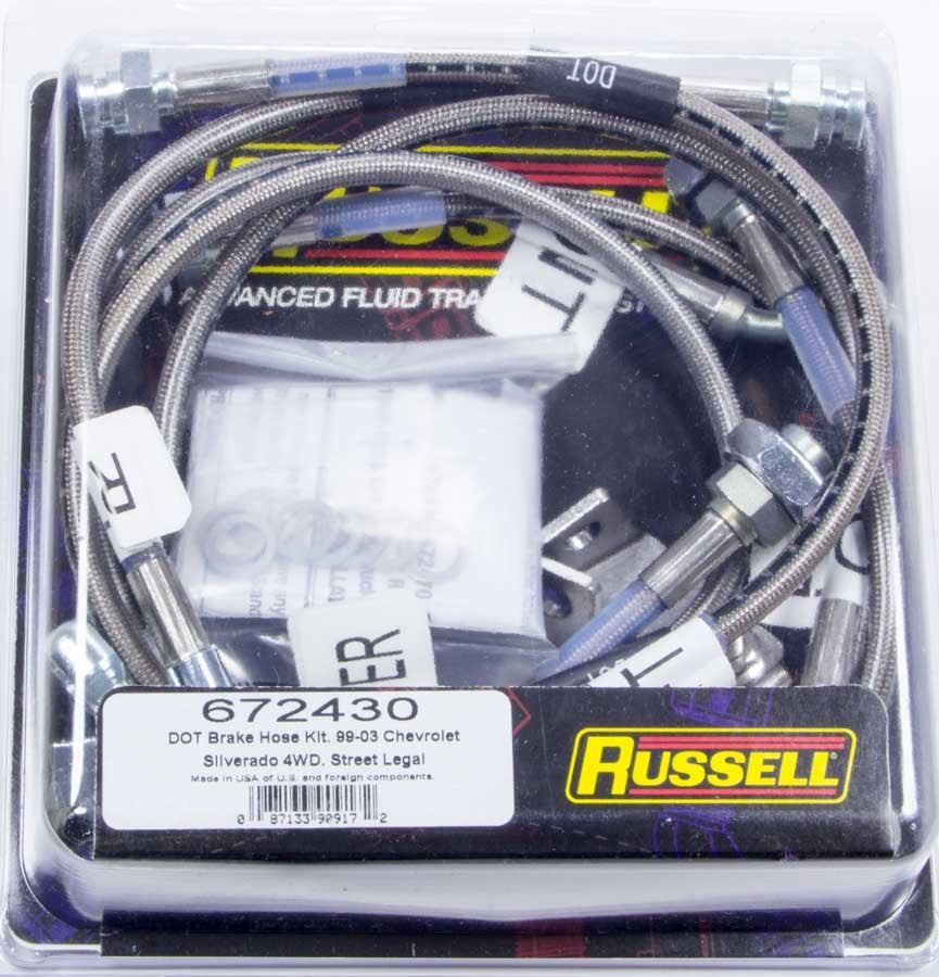 RUSSELL 672430 - Brake Line Kit 99-04 Chevy Truck image