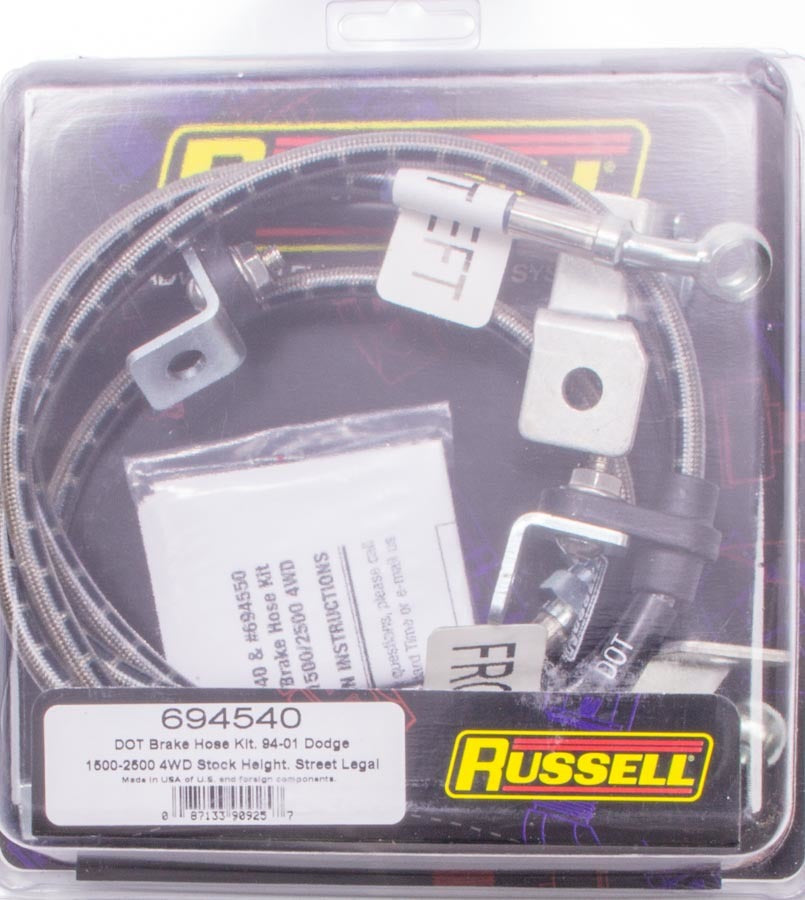 RUSSELL 694540 - S/S Brake Line Kit 94-99 Dodge 4WD image