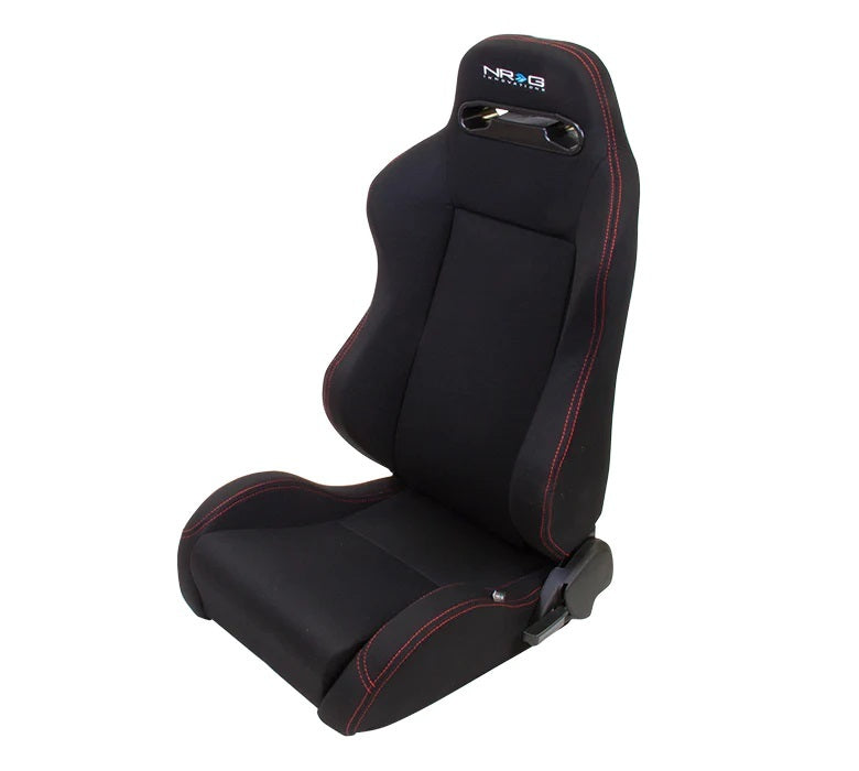 NRG INNOVATION RSC-200L/R - Seat Type-R  Reclinable Black Cloth w/Red Stitch image