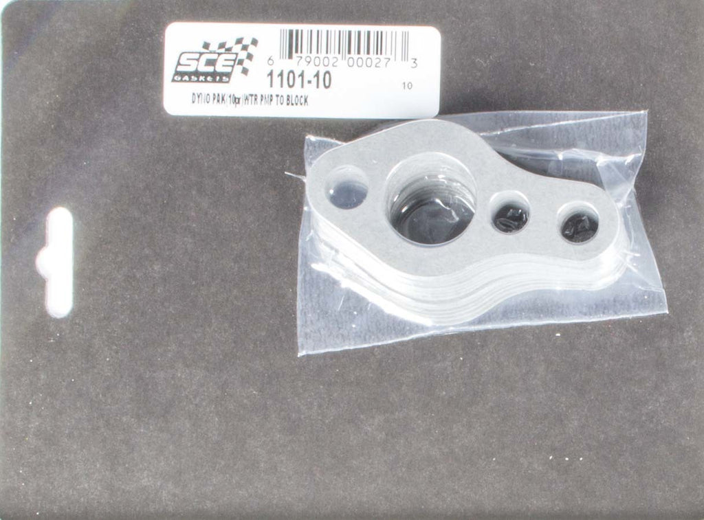 SCE GASKETS 1101-10 - SBC Water Pump Gaskets Dyno-Pak (10pr) image