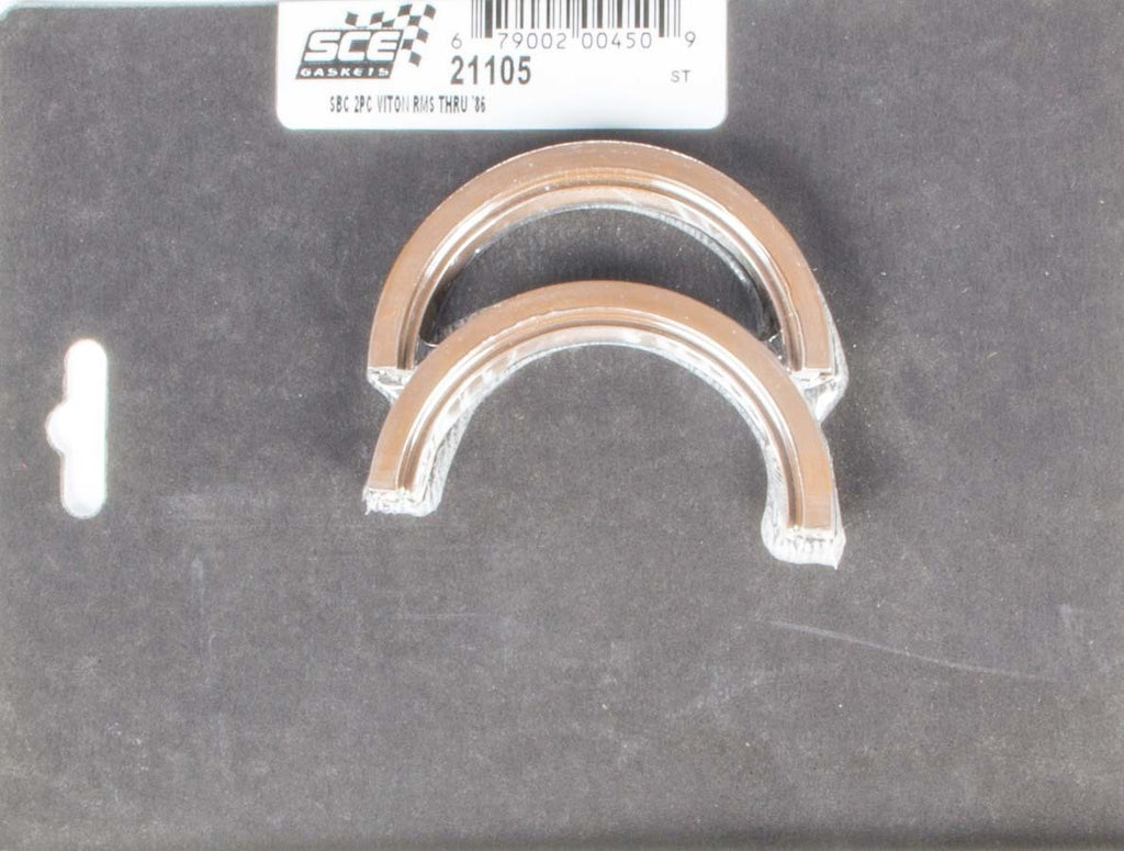 SCE GASKETS 21105 - SBC Rear Main Seal - 2-Piece Viton image
