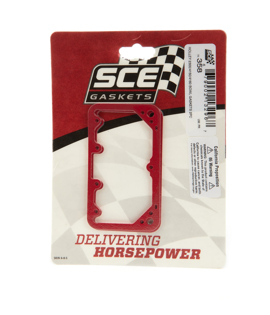 SCE GASKETS 358 - Fuel Bowl Gaskets 2pk Holley 2300/4150/4160 image