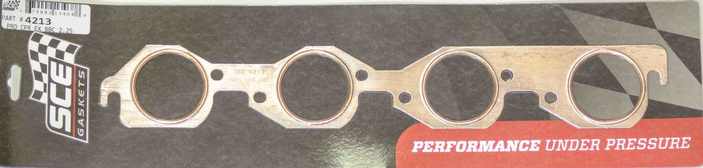 SCE GASKETS 4213 - BBC Round Port Copper Exhaust Gasket Set image