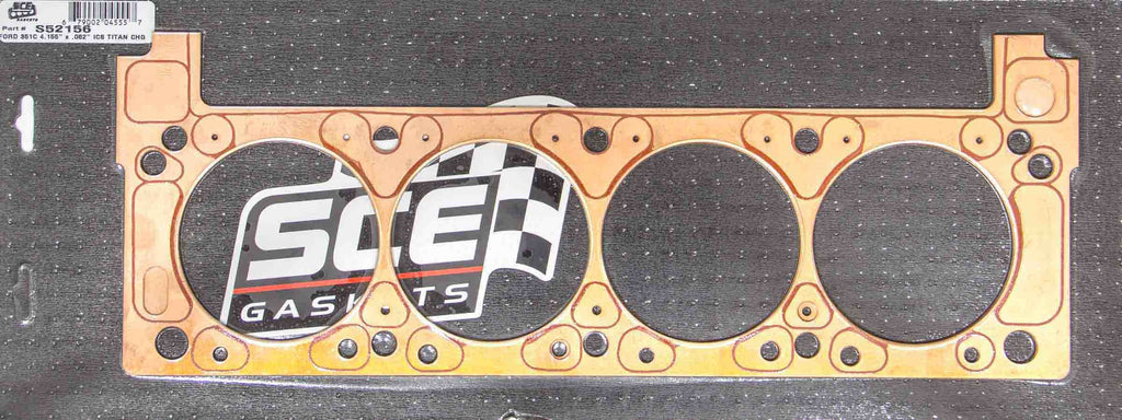 SCE GASKETS S521562L - SBF ISC Titan Copper Head Gskt LH 4.155 x .06 image