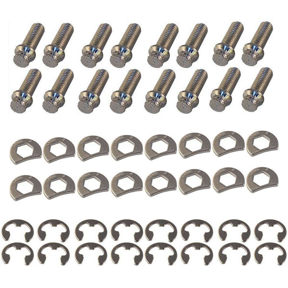 STAGE 8 FASTENERS 8953 - S/S Header Bolt Kit - 6pt. 3/8-16 x 1in (16) image