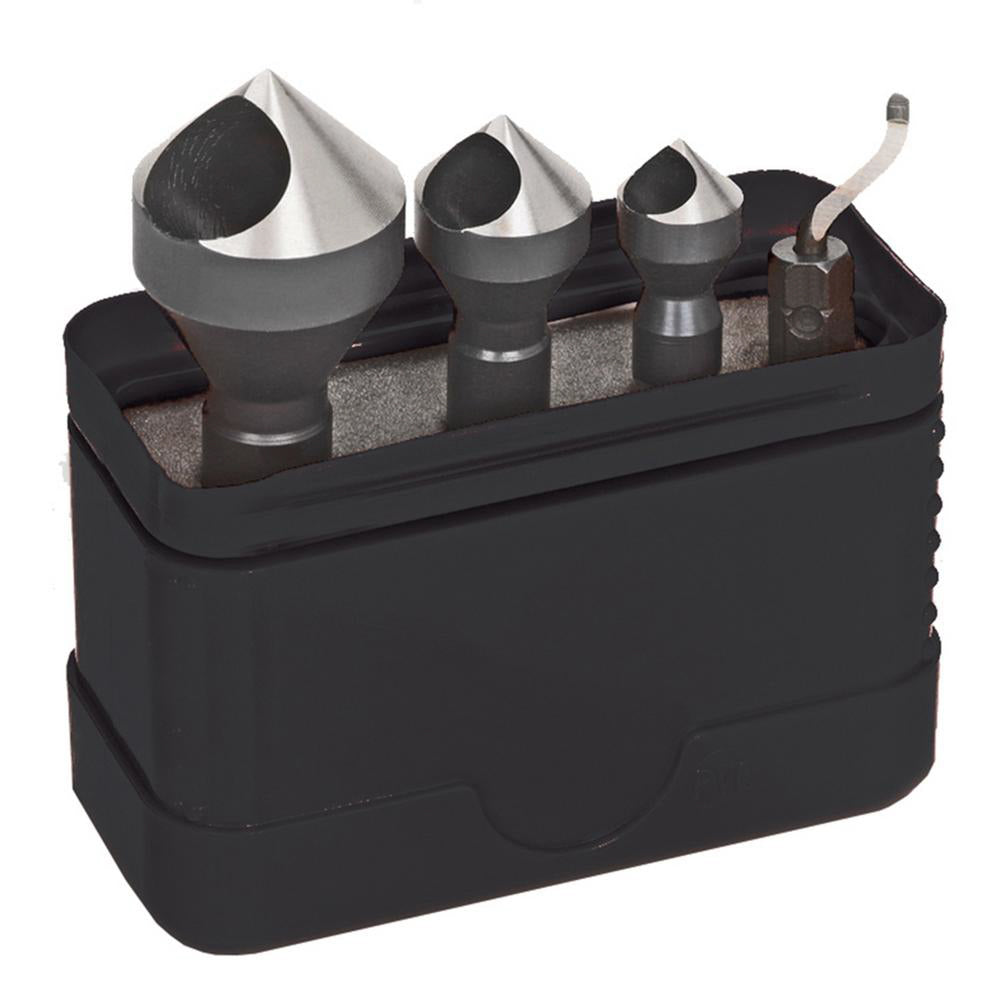 SHAVIV USA 90098 - Countersink Zero Flute 3pc Set + 1 Deburr Bit image