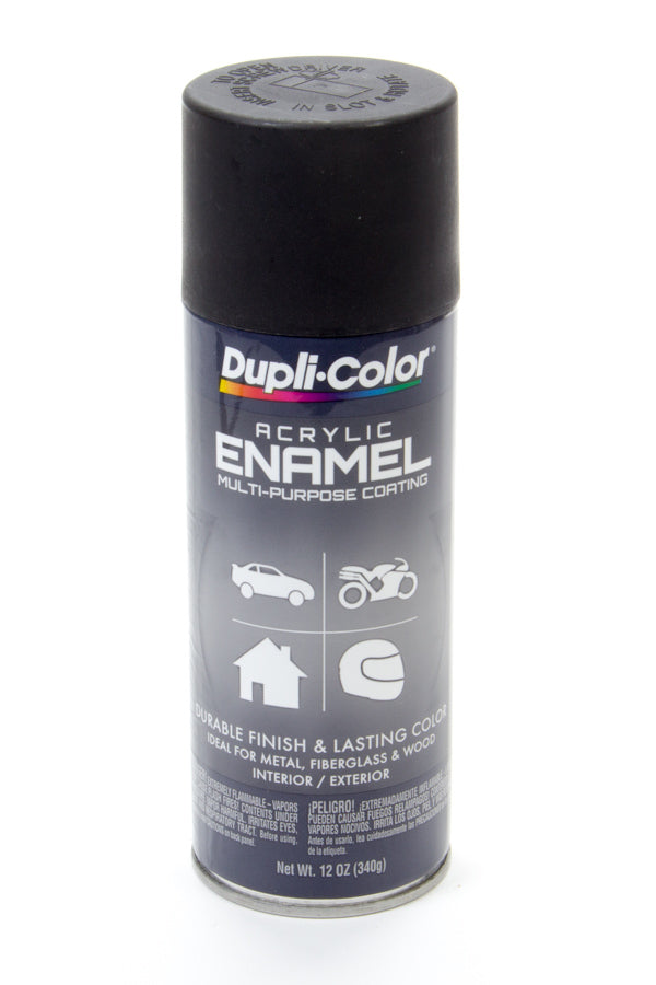 DUPLI-COLOR/KRYLON DA1605 - Flat Black Enamel Paint 12oz image