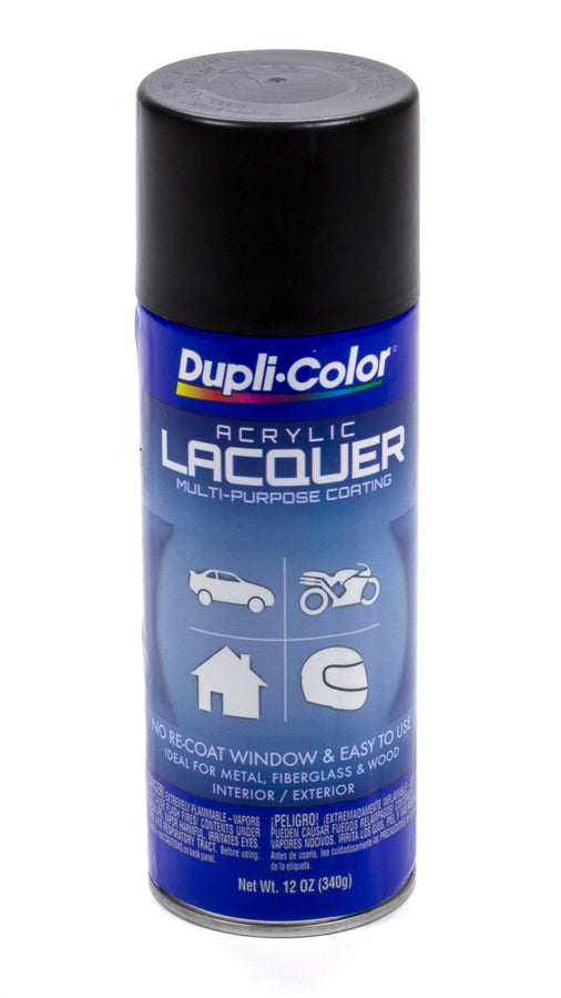 DUPLI-COLOR/KRYLON DAL1608 - Semi Gloss Black Lacquer Paint 12oz image