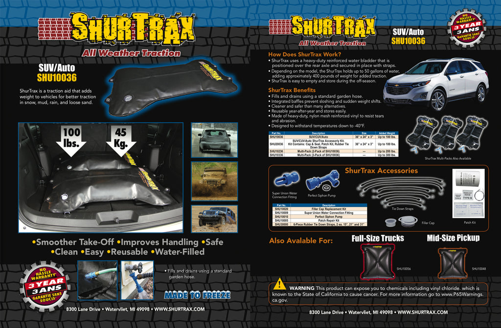 SHURTRAX 101 - SUV/Auto Sell Sheet  image