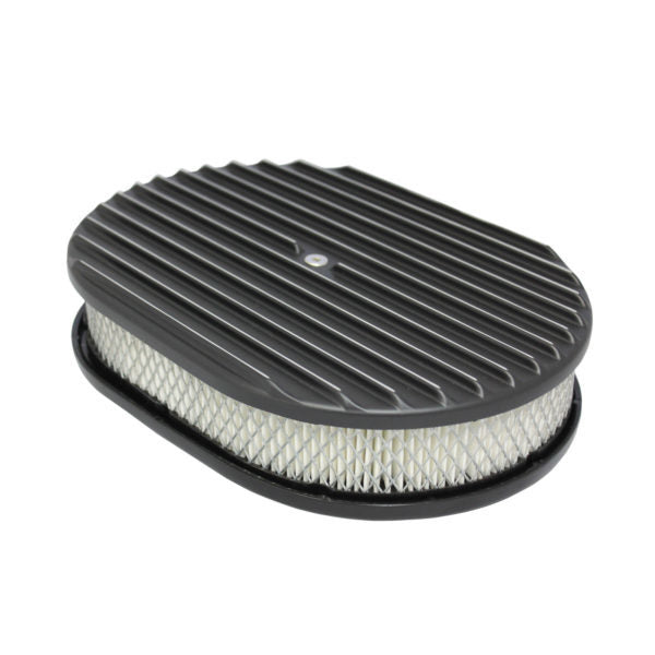 SPECIALTY PRODUCTS COMPANY 6498BK - Air Cleaner Kit  12in X 2in Oval Full Finned Top image