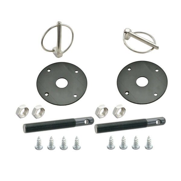 SPECIALTY PRODUCTS COMPANY 7716BK - Hood Pin Kit Flip-Over Clips 1/2in Dia. Black image