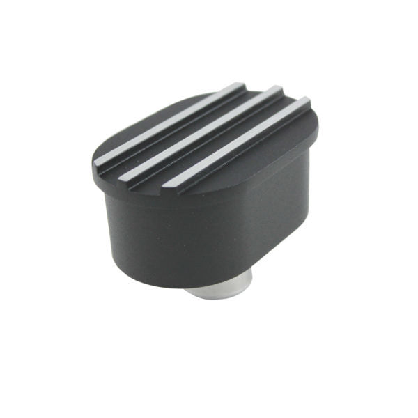 SPECIALTY PRODUCTS COMPANY 8486BK - Breather Cap  Push-In Ov al Finned Black Alum image
