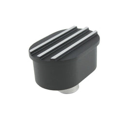 SPECIALTY PRODUCTS COMPANY 8486BK - Breather Cap  Push-In Ov al Finned Black Alum image