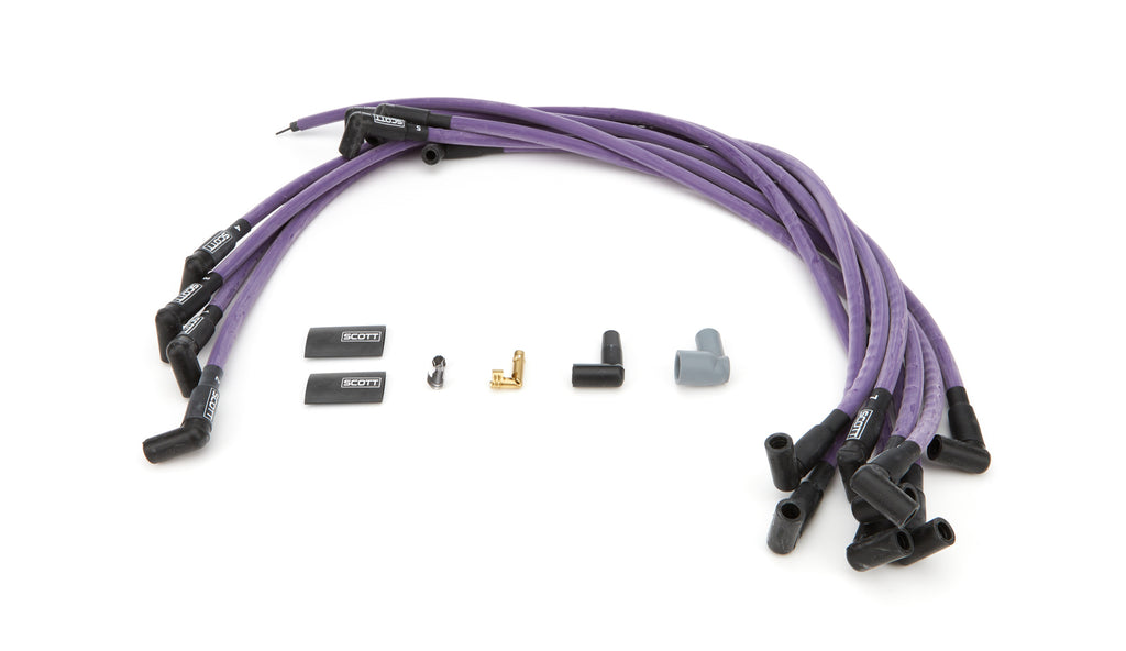 SCOTT PERFORMANCE CH-407-6 - SBC Spark Plug Wire Set 90-Degree - Purple image