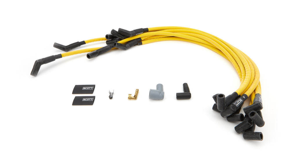 SCOTT PERFORMANCE CH-415-7 - BBC Spark Plug Wire Set 90-Degree - Yellow image