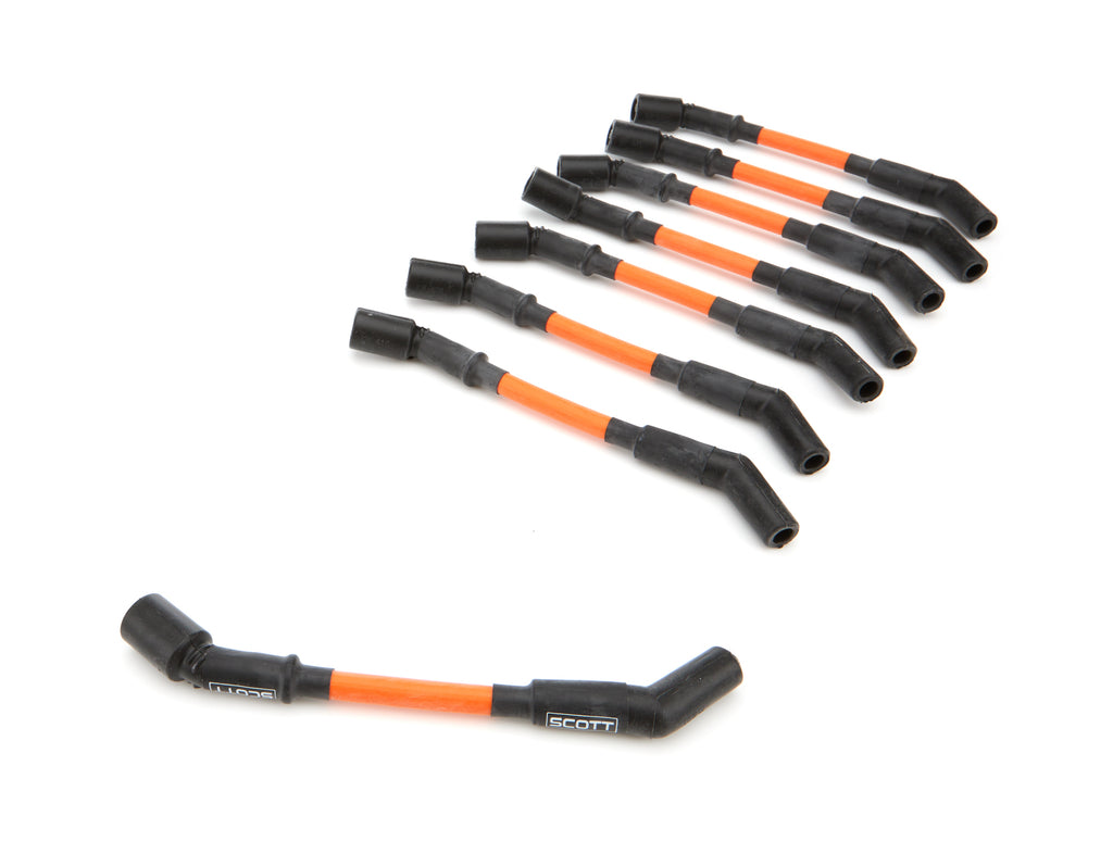 SCOTT PERFORMANCE CH-LS-S-5 - GM LS Spark Plug Wire Set 45-Degree - Orange image