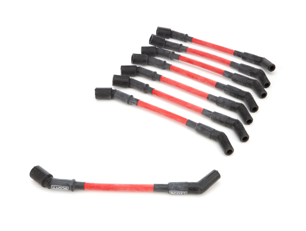 SCOTT PERFORMANCE CH-LS-T-2 - GM LS Truck  Spark Plug Wire Set 45-Deg - Red image