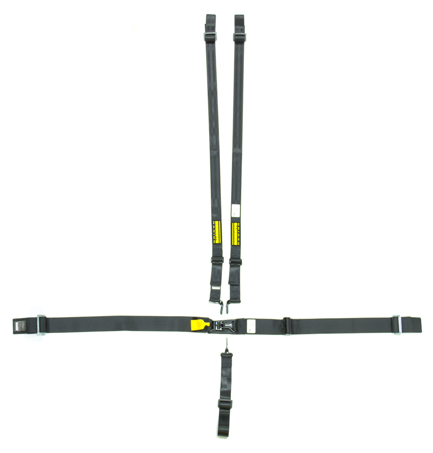 SCHROTH RACING SR71050H - 5pt Harness System SFI LatchLink Black HANS image
