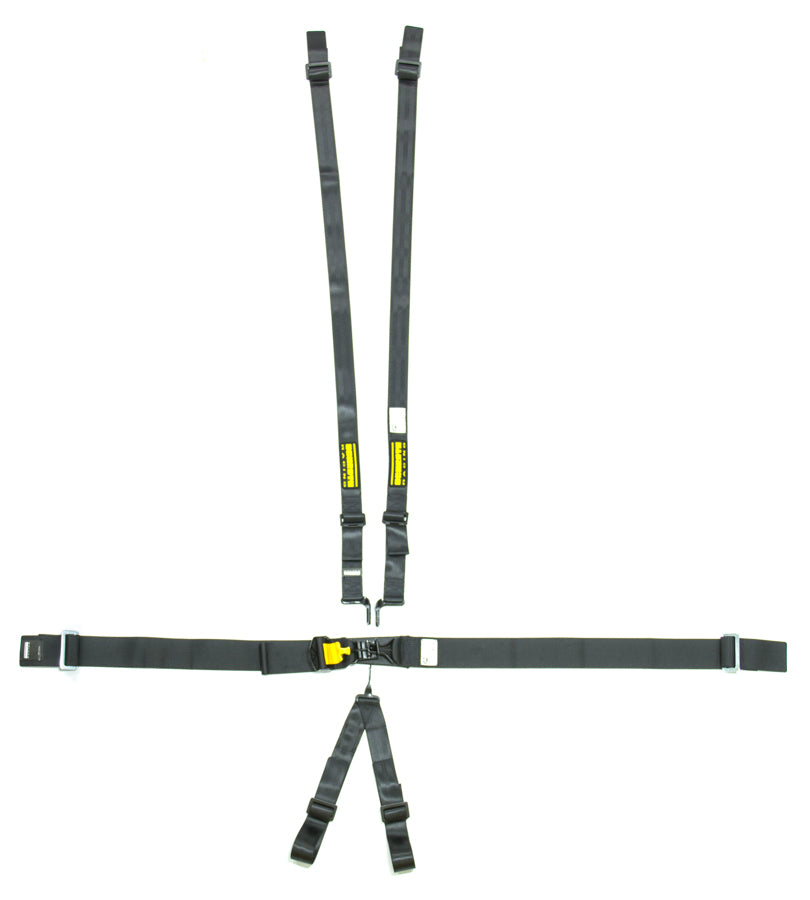 SCHROTH RACING SR76560H - 6pt Harness System SFI LatchLink Black HANS image
