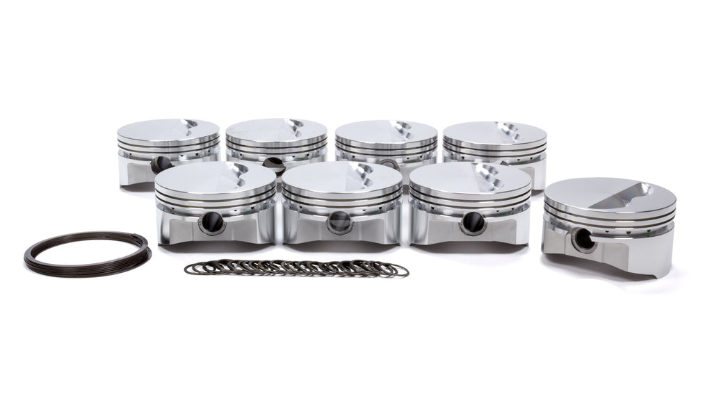 SPORTSMAN RACING PRODUCTS 231308 - SBC Flat Top Piston Set 4.125 Bore -5cc image