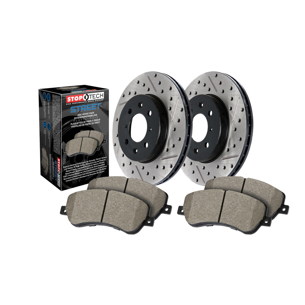 STOPTECH 938.62065 - Street Axle Pack Drilled /Slotted Front image