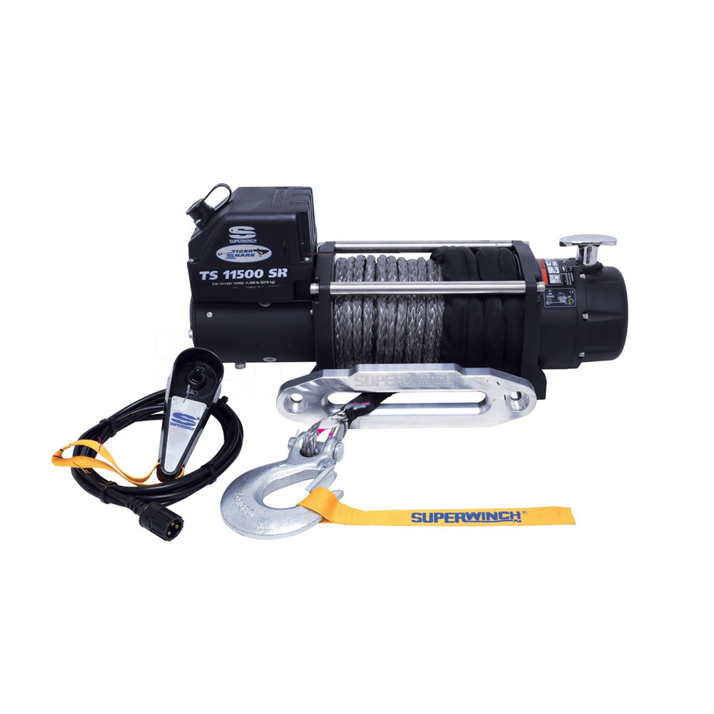 SUPERWINCH 1511201 - Tiger Shark 11500SR Winc h 11500lb Synthetic Rope image