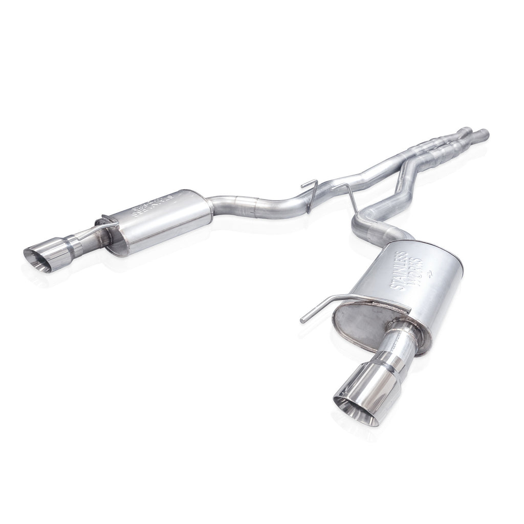 STAINLESS WORKS M24CBHFCR - 24-   Ford Mustang 5.0L Catback Exhaust w/H-Pipe image