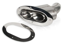 Load image into Gallery viewer, STAINLESS WORKS ST2815 - Through body Exhaust Tip Angled-Oval 3in Inlet image