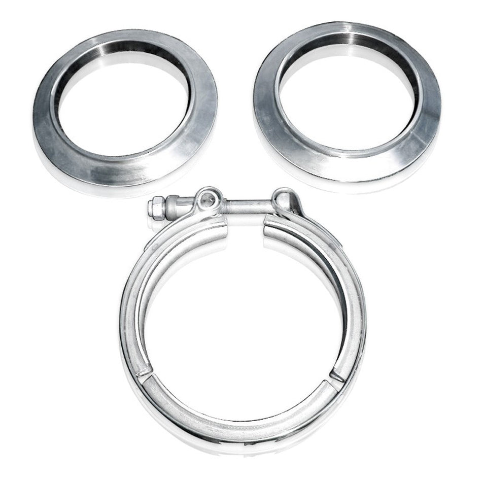 STAINLESS WORKS VBC35 - V-band kit  3-1/2in Kit Includes Clamp & Flanges image