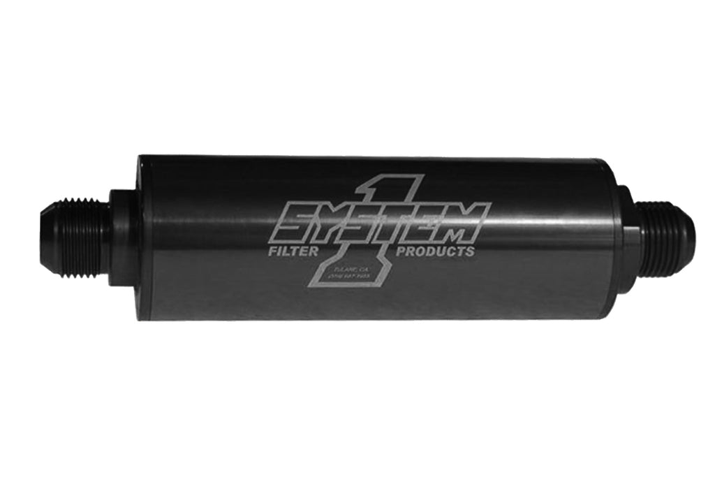 SYSTEM ONE 202-202408B - Inline Fuel Filter - #8 Billet - Black image