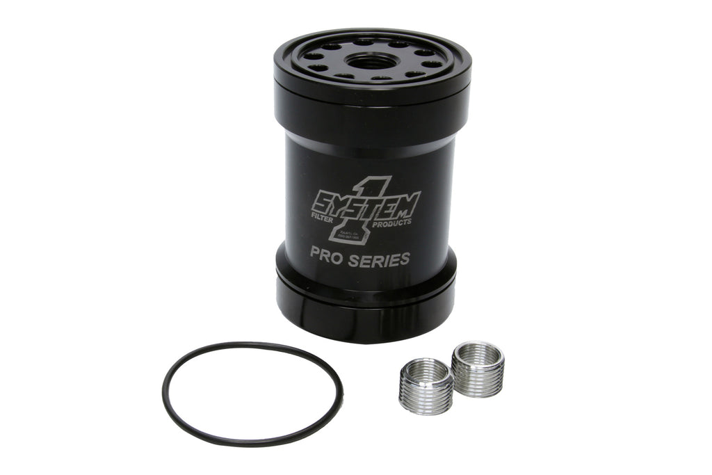 SYSTEM ONE 209-561BPS - Billet Oil Filter w/Blt Cap 45 Micron - Black image