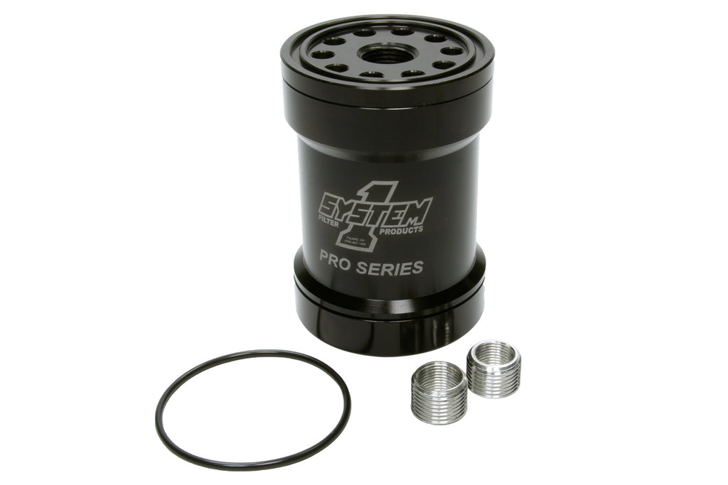 SYSTEM ONE 209-571BPS - Billet Oil Filter w/Blt Cap 75 Micron - Black image
