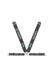 Harness Race 4pt Snap-In 3in Shldr 2in Lap Blk