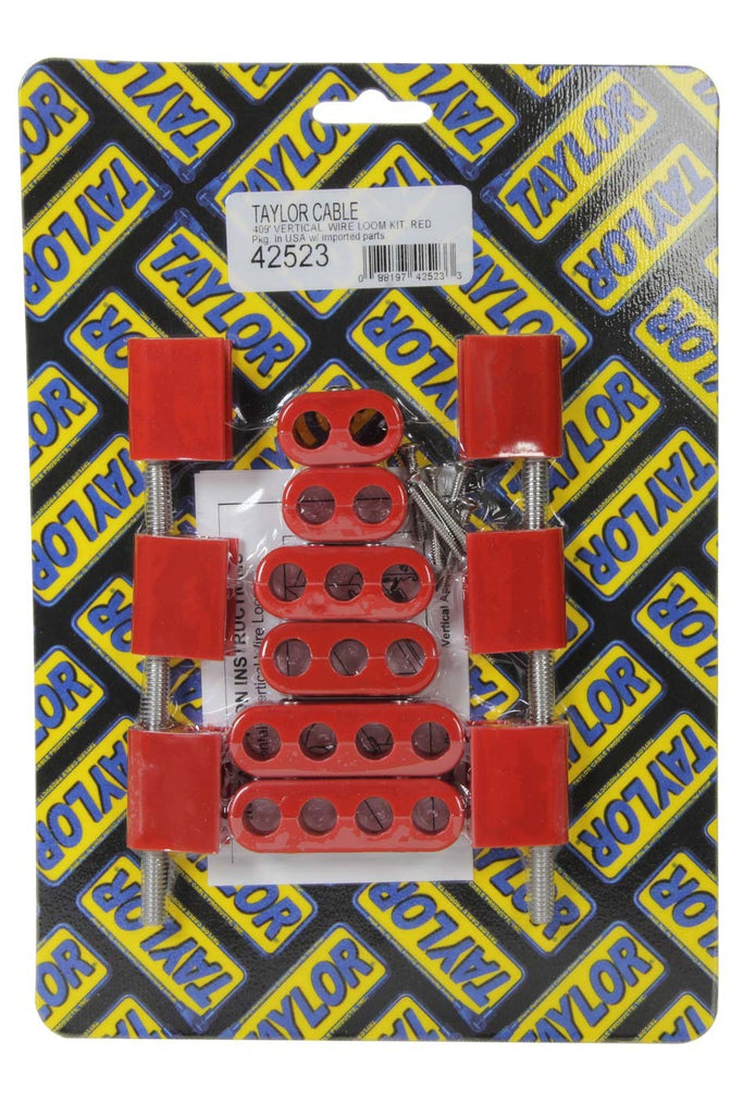 TAYLOR/VERTEX 42523 - 10.4mm Vertical Wire Loom Kit Red image