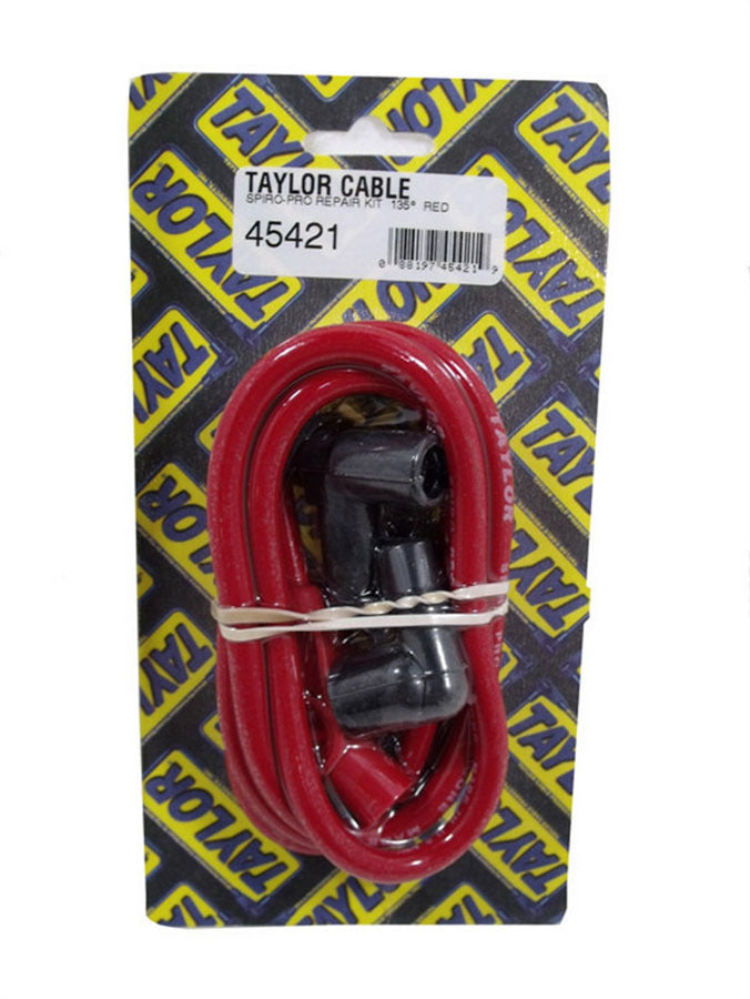 TAYLOR/VERTEX 45421 - Spiro-Pro 8mm Plug Wire Repair Kit 135 deg Red image