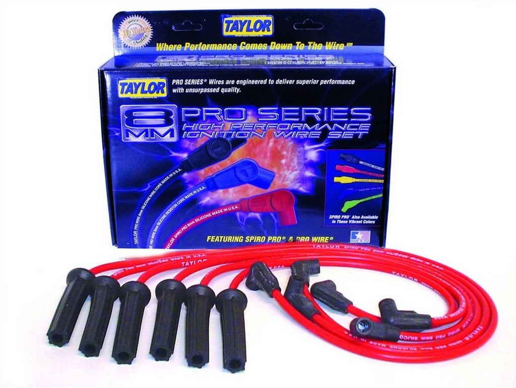 TAYLOR/VERTEX 72200 - Red Spiro-Pro 6 Cylinder Plug Wire Set image