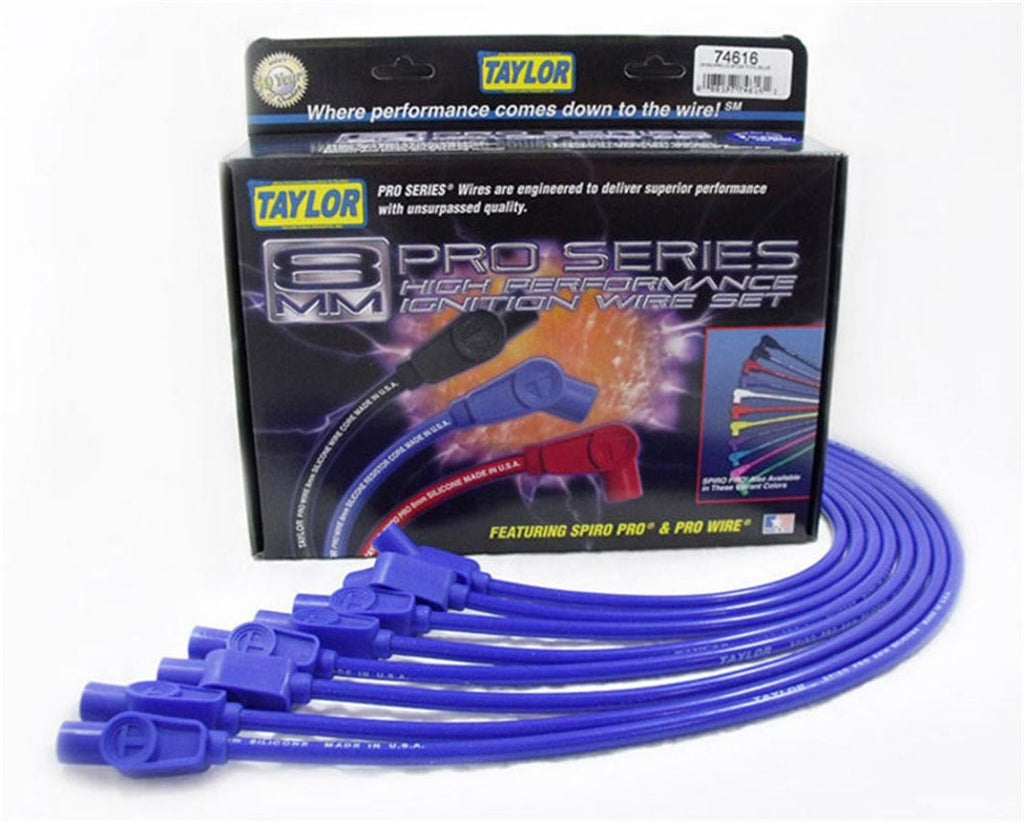 TAYLOR/VERTEX 74616 - Spark Plug Wire Set 8mm Spiro-Pro Blue image