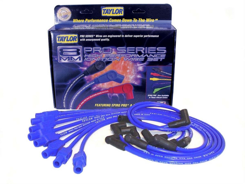 TAYLOR/VERTEX 74676 - Blue Spiro-Pro 8 Cylindr Plug Wire Set image