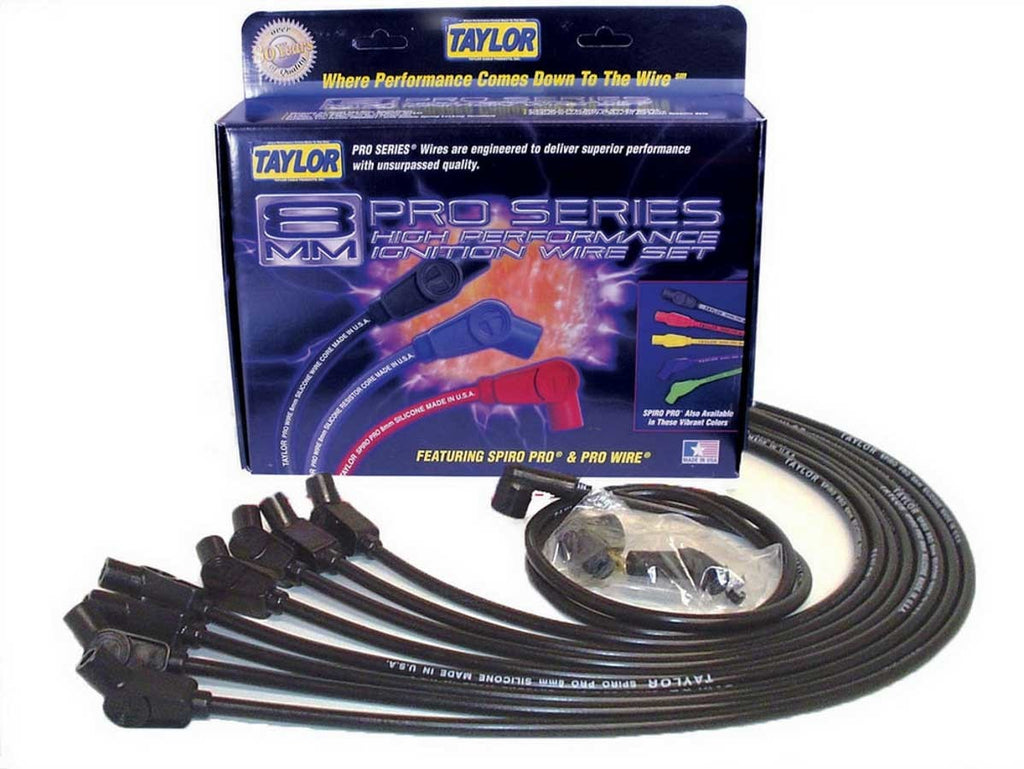 TAYLOR/VERTEX 76031 - Spark Plug Wire Set 8mm Spiro Black image