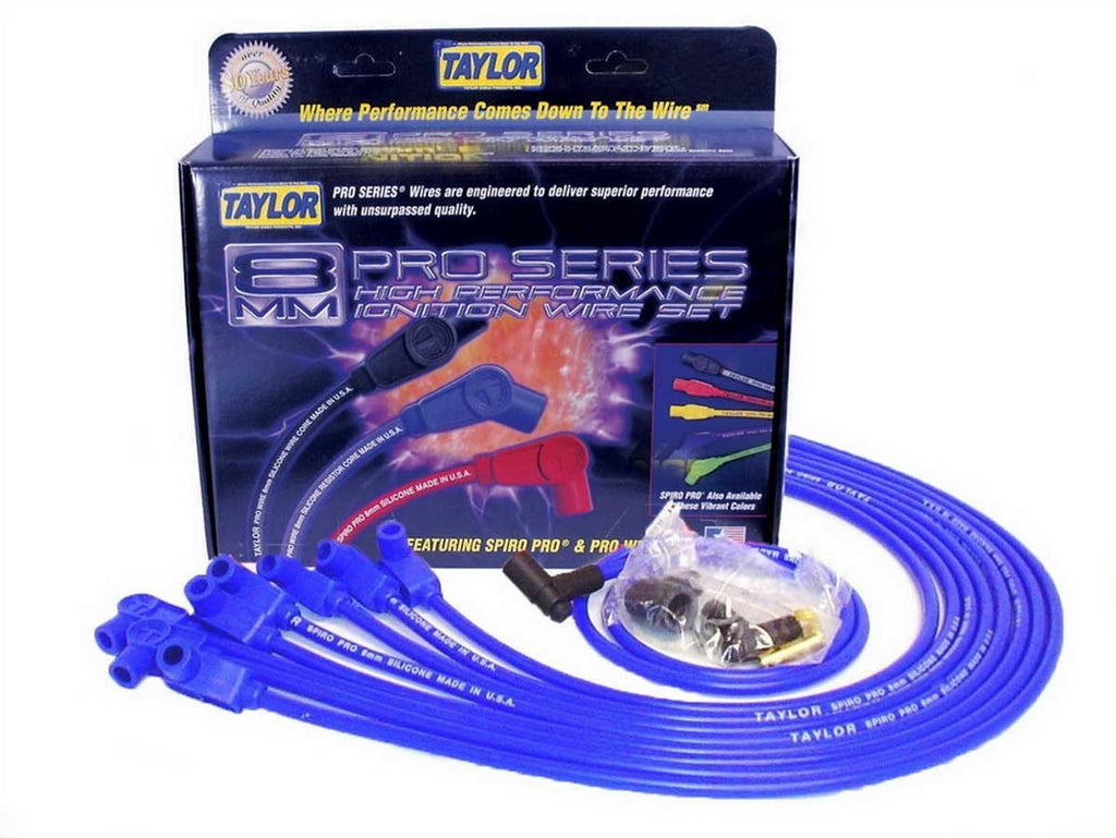 TAYLOR/VERTEX 76630 - Race-Fit Spiro-Pro Plug Wire Blue SBC HEI image